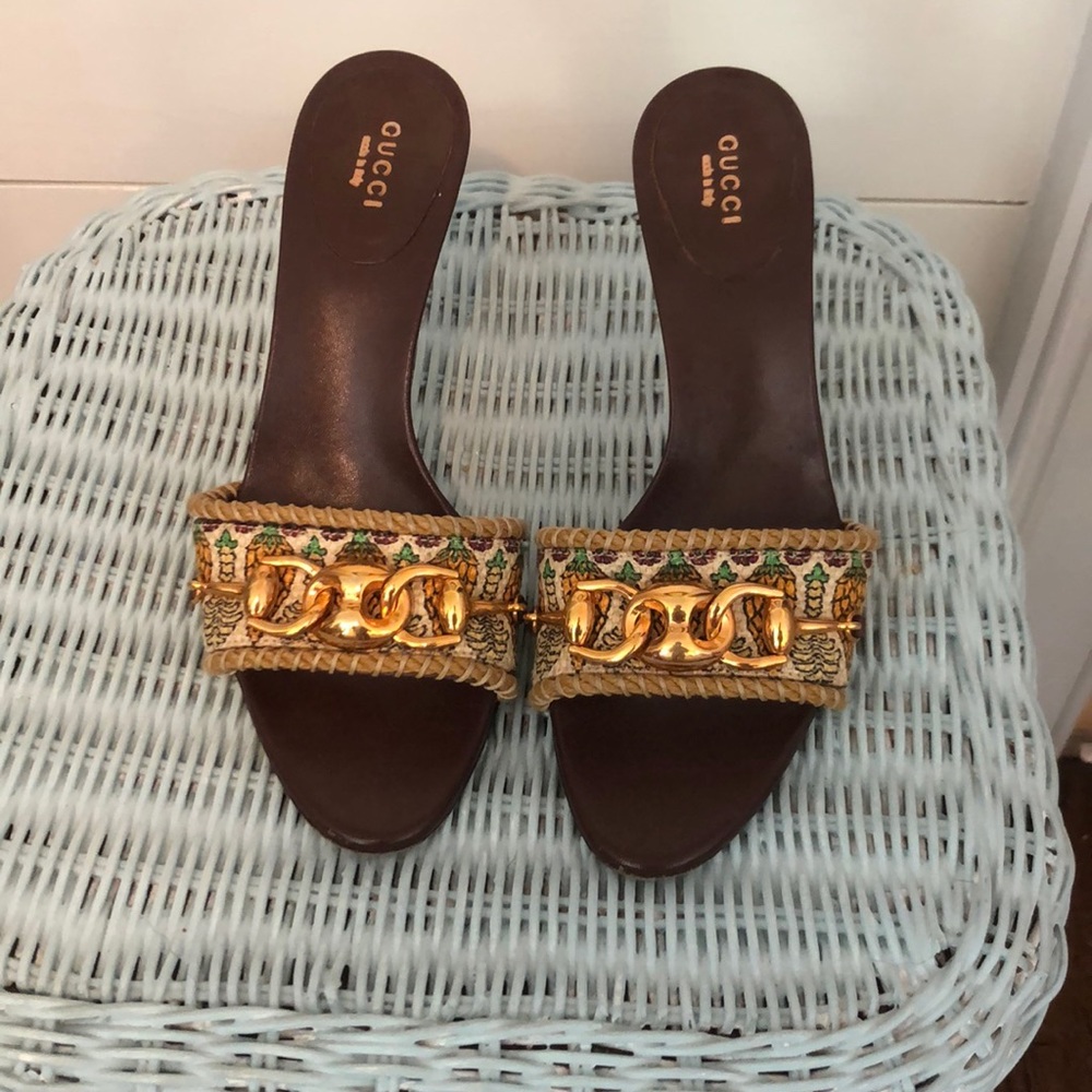 Gucci Slip On Kitten Heels